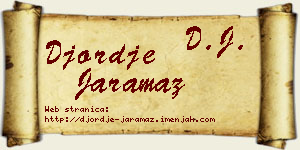 Đorđe Jaramaz vizit kartica